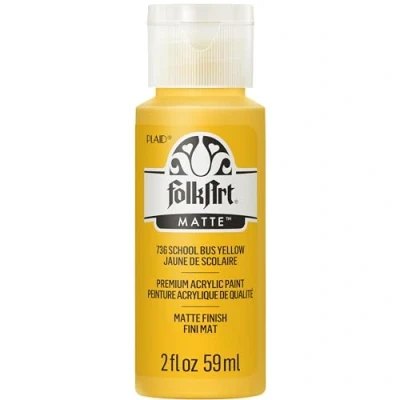 Image of FolkArt Acrylic Paint in Assorted Colors (2 Ounce), 736 School Bus Yellow