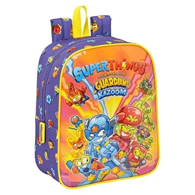 Image of SAFTA 612270232 Backpack Nursery Adapt.Cart Superthings Guardians of Kazoom 22X27X10Cm, Multicoloured