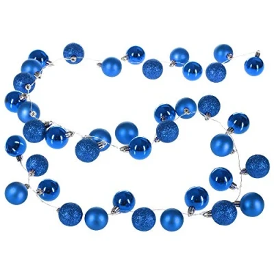 Image of CASARIA® Christmas Bauble Fairy Lights 40 LEDs Blue Baubles 2m Timer Indoor &amp; Outdoor 8 Light Effects Tree String Decorations