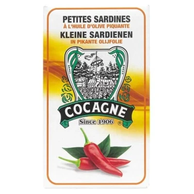 Image of Small Sardines in Spicy Olive Oil 3 x 90 g Cocagne Portugal