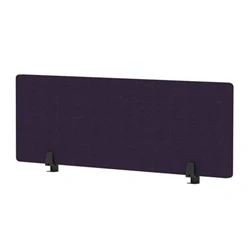 Image of Air Desktop Screen 1200x400mm Bespoke Tansy Purple Fabric