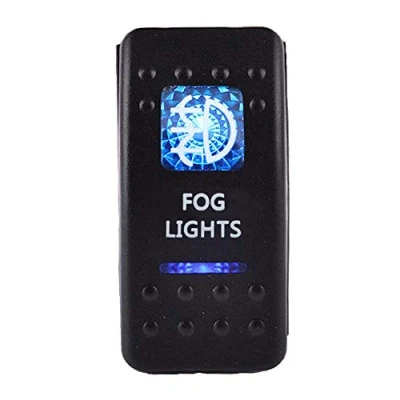 Image of Mintice™ Car Vehicle 12V 20A Blue LED Light Rocker Toggle Switch 5Pin Fog