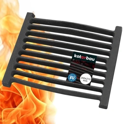 Image of KOTARBAU Fireplace Grate 26 x 21.5 cm Table Ash Stove Replacement Parts Accessories Cast Iron Oven Grill Square Corner