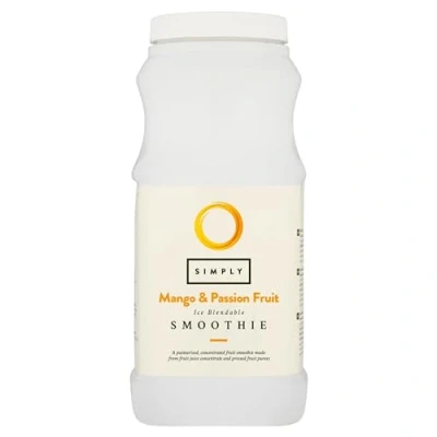 Image of Simply Mango and Passion Fruit Smoothie, Vegan Blendable Concentrated Smoothie Mix Made with Real Puree (1 Litre)
