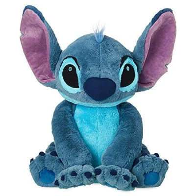 Image of Disney Store Stitch Large Soft Plush Toy, Lilo and Stitch, 42cm/16, Cuddly Character, Feel Fabric with Embroidered Details Fluffy Tuft of Hair, Suitable for All Ages