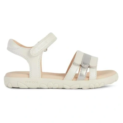 Image of Geox J Sandal Haiti Girl, White Silver, 8.5 UK Child
