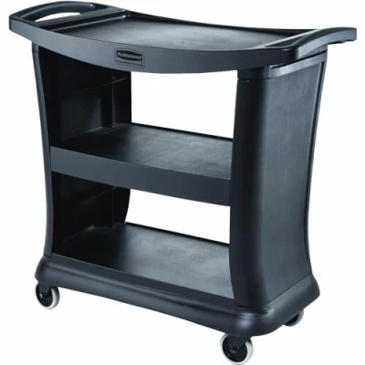 Image of Rubbermaid Commercial Products FG9T6800BLA, Executive Service Cart Black