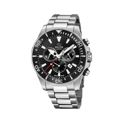 Image of JAGUAR Watch Model J861/3 from The Executive Collection, 43.5 mm Black case with Steel Strap for Men