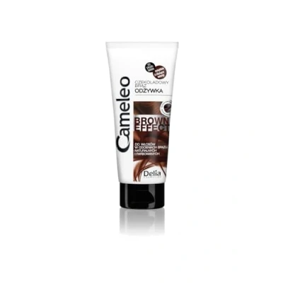 Image of Cameleo Brown Effect Conditioner Nourishing, Strengthening Treatment with Walnut Extract for Natural &amp; Dyed, Hair Brunette Deep Colour Shine 200ml