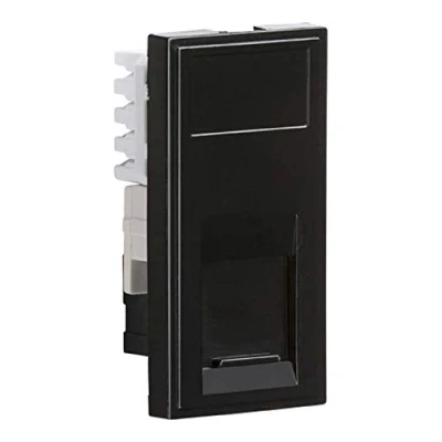 Image of Knightsbridge NETCAT6BK RJ45 Outlet Module 25 mm x 50 in Black