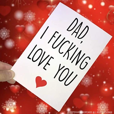 Image of Funny Fathers Day Card Dad for Love You Novelty Banter Swearing PC122