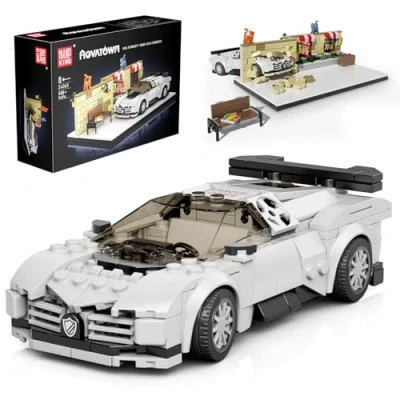 Image of Mould King 24065 Clamping Blocks, Car Racing Toy, Modular Building Drift Car, MOC Street View Architecture, Compatible with Other Brands (588 Pieces)