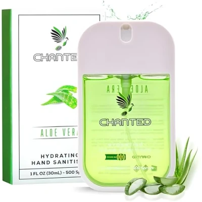 Image of Chanted Mini Hydrating Hand Sanitiser Spray Travel size 30ml (Aloe Vera)