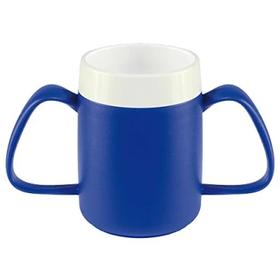 Image of NRS Healthcare Blue/White Thermo Safe 2 Handled Mug