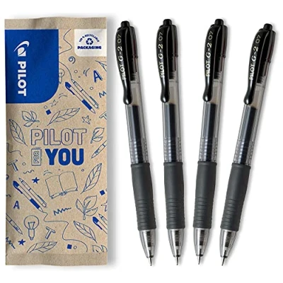 Image of PILOT FLW538745 0.7 mm G207 Retractable Gel Rollerball Tip Black (Pack of 4)