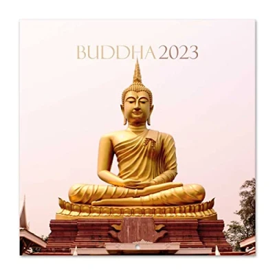 Image of Grupo Erik Buddha Wall Calendar FSC 12 Month Planner, Square Wall, Family 2023, Gifts, + 4 Bonus Months, 12&#039; x