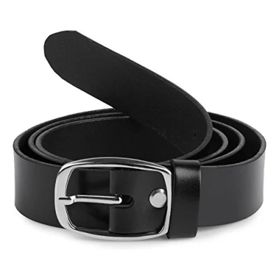 Image of Merry Style Women&#039;s Leather Belt D41(Black 1, 85 cm (Total length 104 cm))