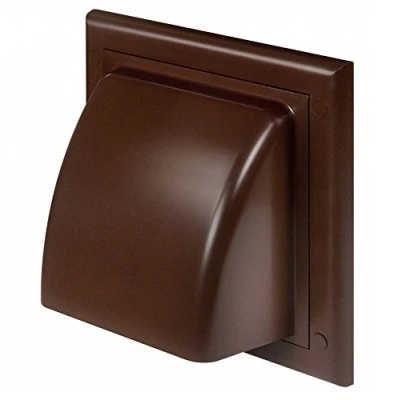 Image of Air Vent Grill Cover Gravity Flap(Ducting 125mm)Brown External Ventilation