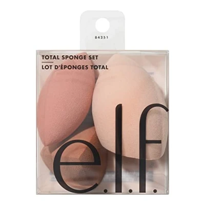 Image of e.l.f. Total Sponge Set, Multi use Makeup Set For Flawless Blending, Great Powder Or Liquid Concealer &amp; Foundation, Vegan Cruelty Free