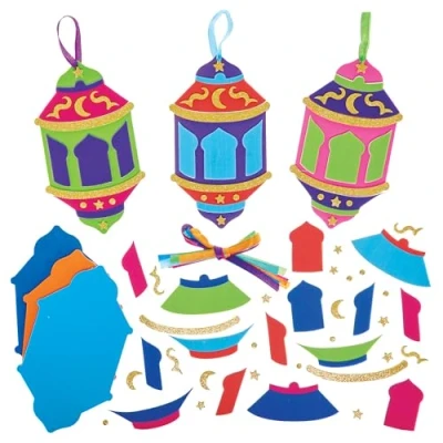 Image of Baker Ross FN361 Ramadan Lantern Mix and Match Kits Pack of 6, Arts Crafts for Kids
