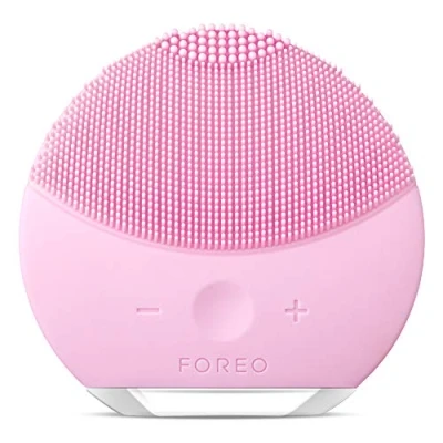 Image of FOREO Luna Mini 2 Plus Compact Cleansing and Firming Facial Massage Device for All Skin Types, Pearl Pink