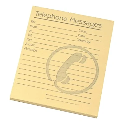 Image of Challenge Telephone Message Pad 127x102mm Yellow (10 Pack) 100080477