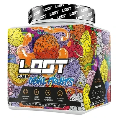 Image of LOOT® Premium Game Booster with Flow State® Formula 50 servings (400g) caffeine 20 high dose ingredients Energy Drink Concentration Stamina Reactivity Devil Fruit