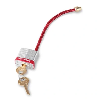 Image of Master Lock 7C5RED Safety Padlock for Circuit Breaker Shutoff Boxes, Shackle length 12,7 cm