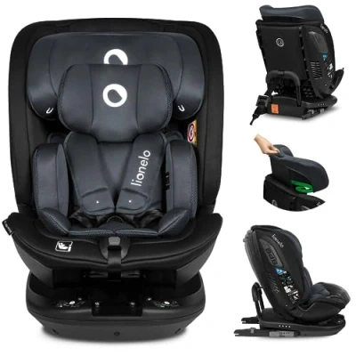 Image of Lionelo Bastiaan RWF i Size Isofix Car Seat Security &amp; Comfort Ages 0 12 with Advanced Safety Standards, 360 Swivel, Side Protection, Rear Facing Option, Adjustable Headrest Recliner