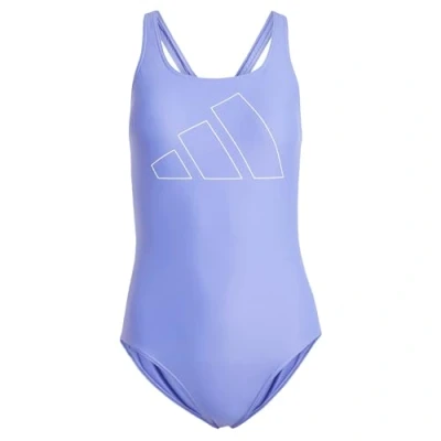 Image of adidas Performance BIG BARS Xback Swimsuit, Women&#039;s, Size: 24, Blue