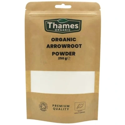 Image of Organic Arrowroot Powder 250g Flour, Starch Non GMO Thickening Agent No Additives or Preservatives Vegan, Certified Perfect for Baking and Cooking Thames