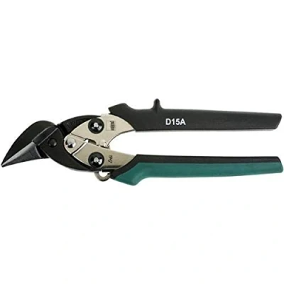Image of Bessey D15A BE Right Straight Cut Compact Aviation Snip Offset Jaw, Green/Black by