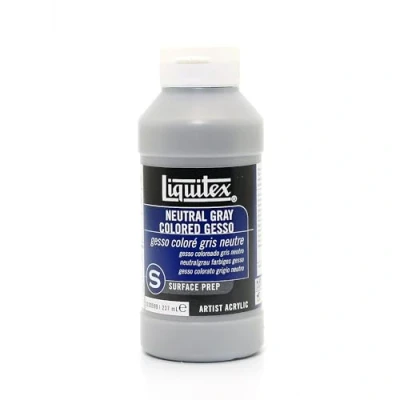 Image of Liquitex 5320599 Professional Neutral Gray Gesso Surface Prep Medium, 237 ml