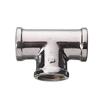 Image of CORNAT TEC386202 T Piece Brass Chrome, 3/4 Zoll Innengewinde