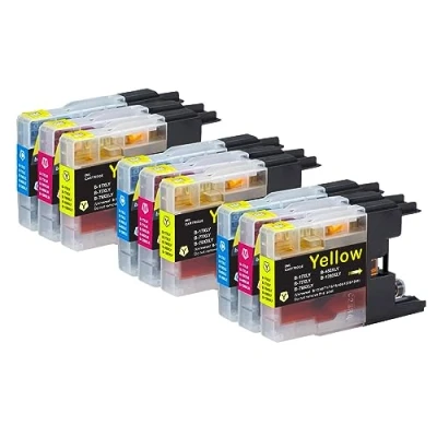Image of Go Inks 3 C/M/Y Set of Ink Cartridges to replace Brother LC1280XL Compatible/non OEM for MFC Printers (9 Inks)