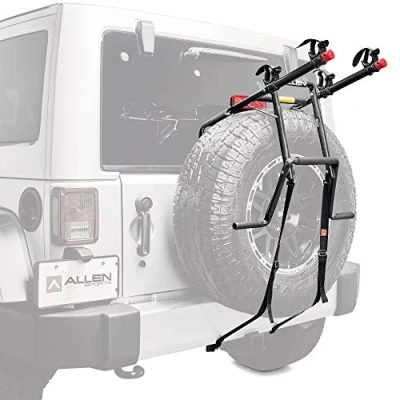 Image of Allen Sports Deluxe 2 Bike Spare Tire Mounted Carrier, Model 322DN, Black