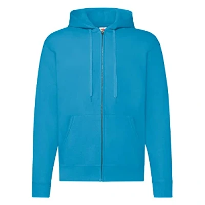 Image of Fruit of the Loom Mens Lightweight Hooded Sweatshirt/Hoodie (240 GSM) (L) (Azure Blue)
