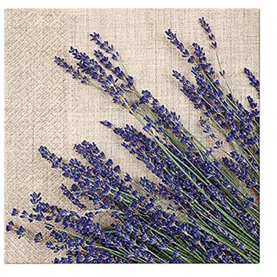 Image of Lavender Sheaf Paper Napkins Quality Decorative Serviettes 33cm x (Pack of 20)