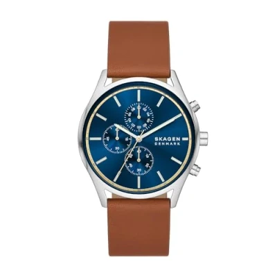 Image of Skagen Holst Chrono Watch Chronograph watch, Men&#039;s, Size: One Size, Brown