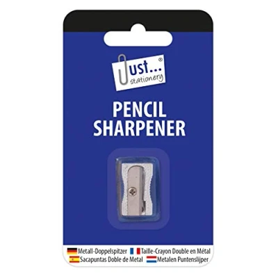 Image of Just Stationery Single Hole Metal Pencil Sharpner