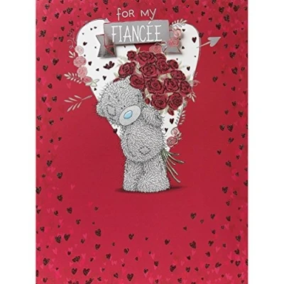 Image of Me to You My Fiancée Valentine&#039;s Day Large Card Tatty Teddy Bear
