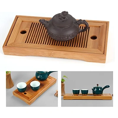 Image of Bamboo Serving Tray, Tea Tray Chinese Gongfu Mini Table for Teahouse Home Office