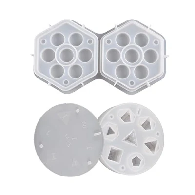 Image of Various Shapes Dices Fillet Square Triangle Mold Crystal Epoxy Resin Digital Game Silicone Art