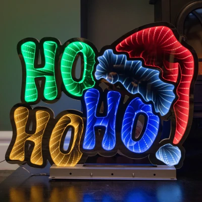 Image of Samuel ALEXANDER 40cm Infinity Ho on Metal Base with Multi Coloured LEDs