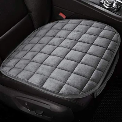Image of HONCENMAX Soft Car Seat Cover, Plush Cushion Pad Mat Protector for Auto, Universal Sedan Hatchback SUV, Interior Accessories 2 Front Covers