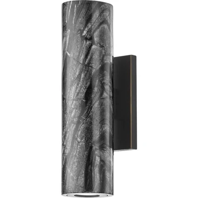 Image of Predock 2 Light Wall Sconce Black Brass