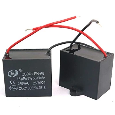 Image of DollaTek 2Pcs CBB61 15uF 450V AC 50/60Hz Air Conditioner Fan Motor Running Capacitor