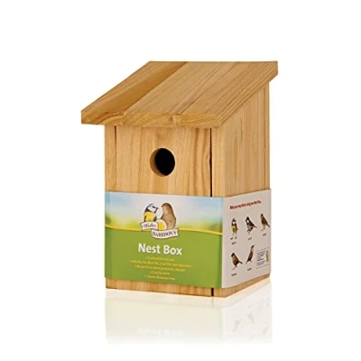 Image of Walter Harrison&#039;s Wooden Wild Bird House Garden Nest Box Standard Front Opening 32mm Hole