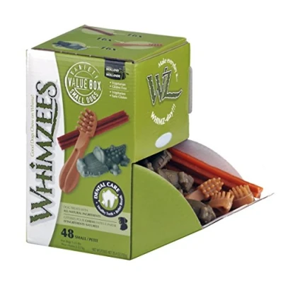Image of Whimzees Natural Dental Dog Treats Variety Box Small, 1 x 56