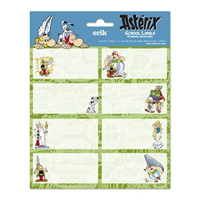 Image of Grupo Erik Asterix Stickers Sticky Labels Food Self Adhesive Gift Tag School &amp; Obelix